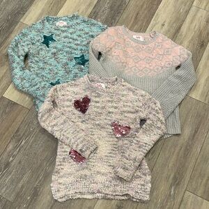 Justice 3 pc sweater bundle size 10